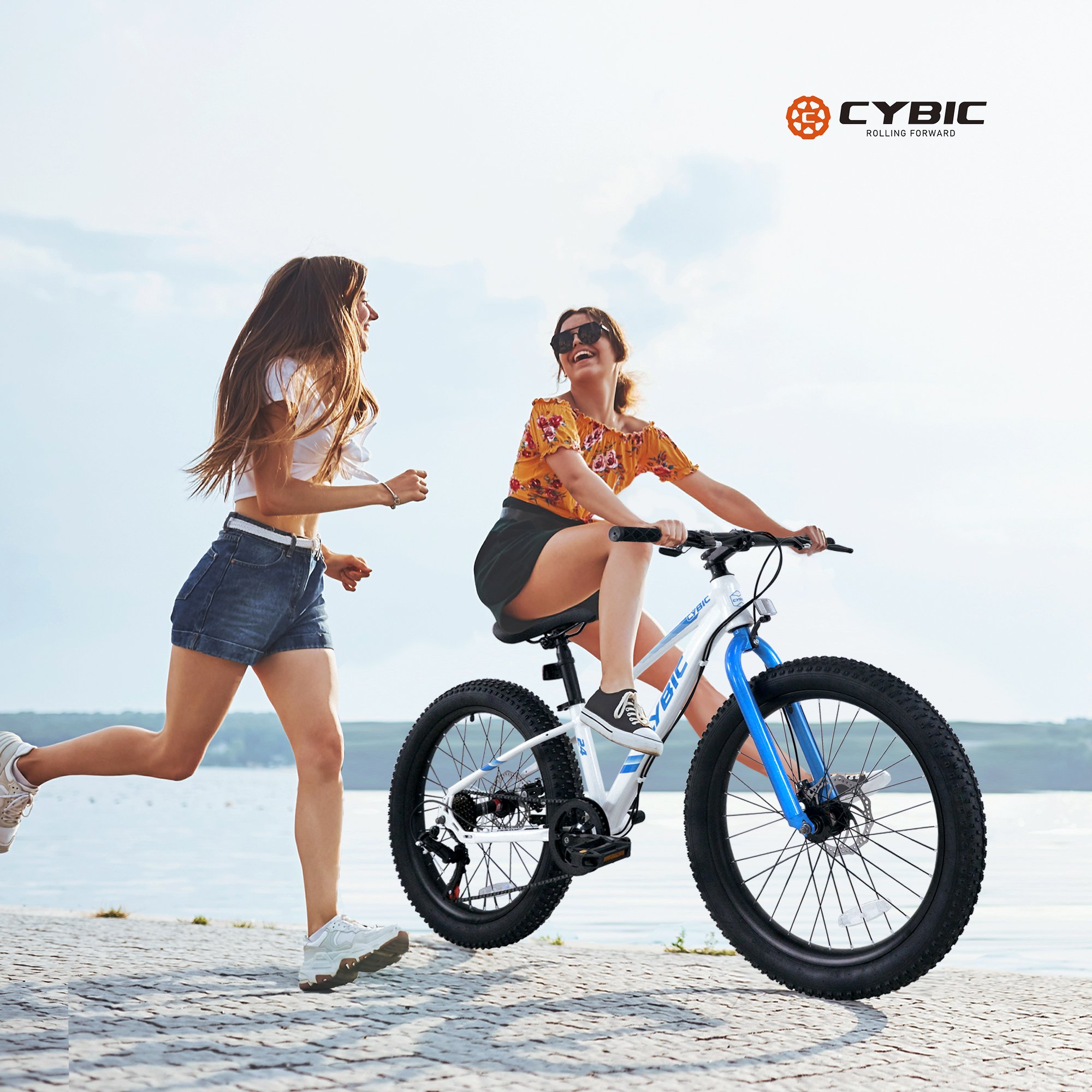 24 inch Wheels 7 Speeds with High Carbon Steel Frame Double Disc Brake Fat Tire Mountain Bike