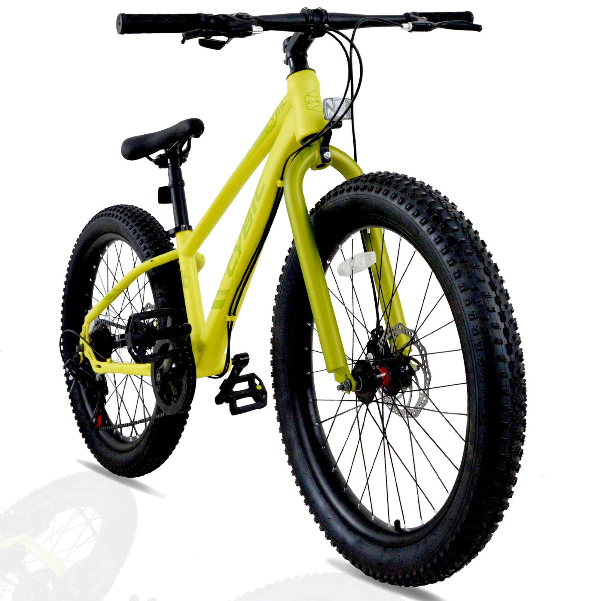 24 inch Wheels 7 Speeds with High Carbon Steel Frame Double Disc Brake Fat Tire Mountain Bike