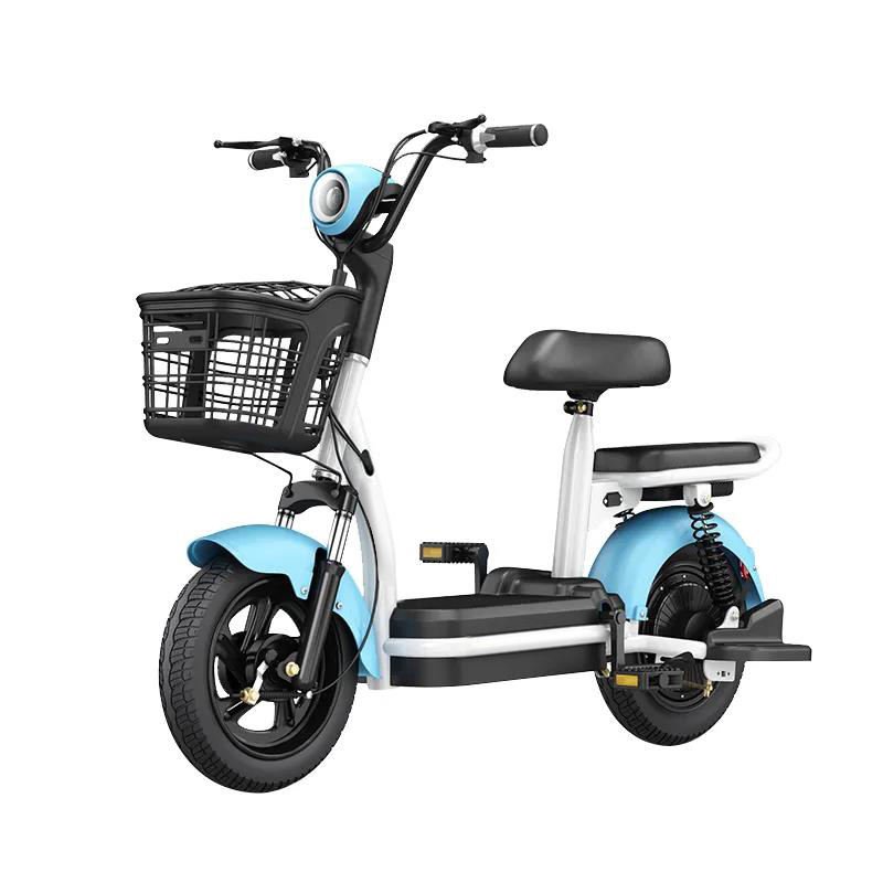Hot Selling 350W Electric City Bike High Speed 48V 2-Wheel Scooter Long Range Aluminum Alloy Frame Steel Features 60km Brushless