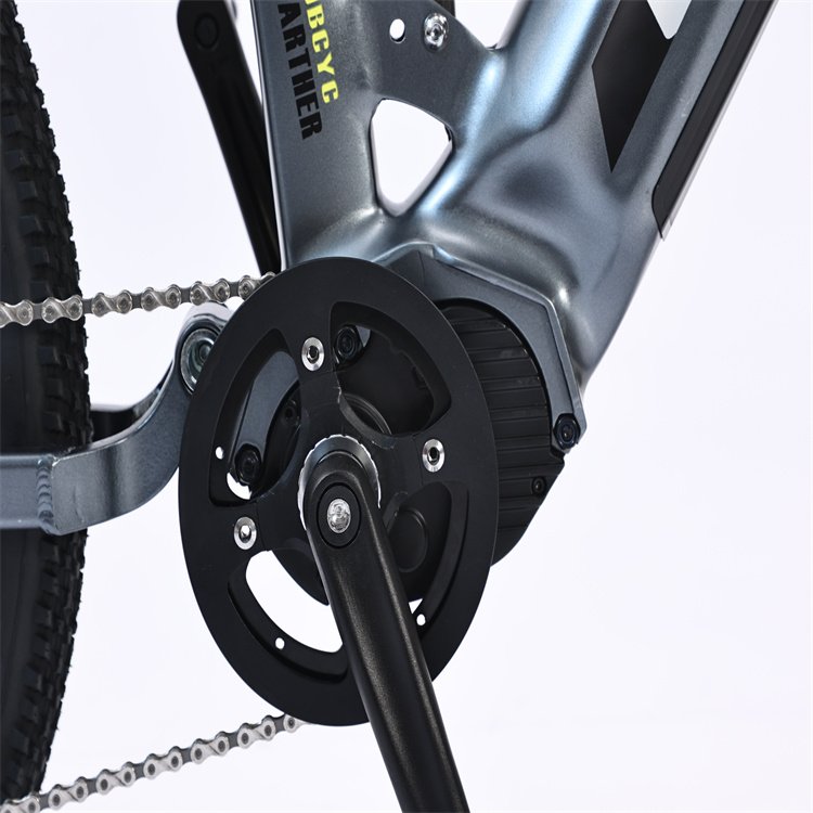 48V Electric MTB Mountain Bike 27.5 Inches Full Suspension Integrated Mid Drive with Central Motor for Off-Road Riding