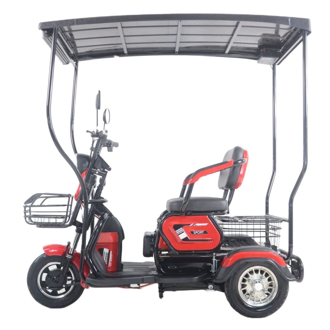 Three wheels electric bike passenger solar electric scooter 3 wheel electric cargo bike
