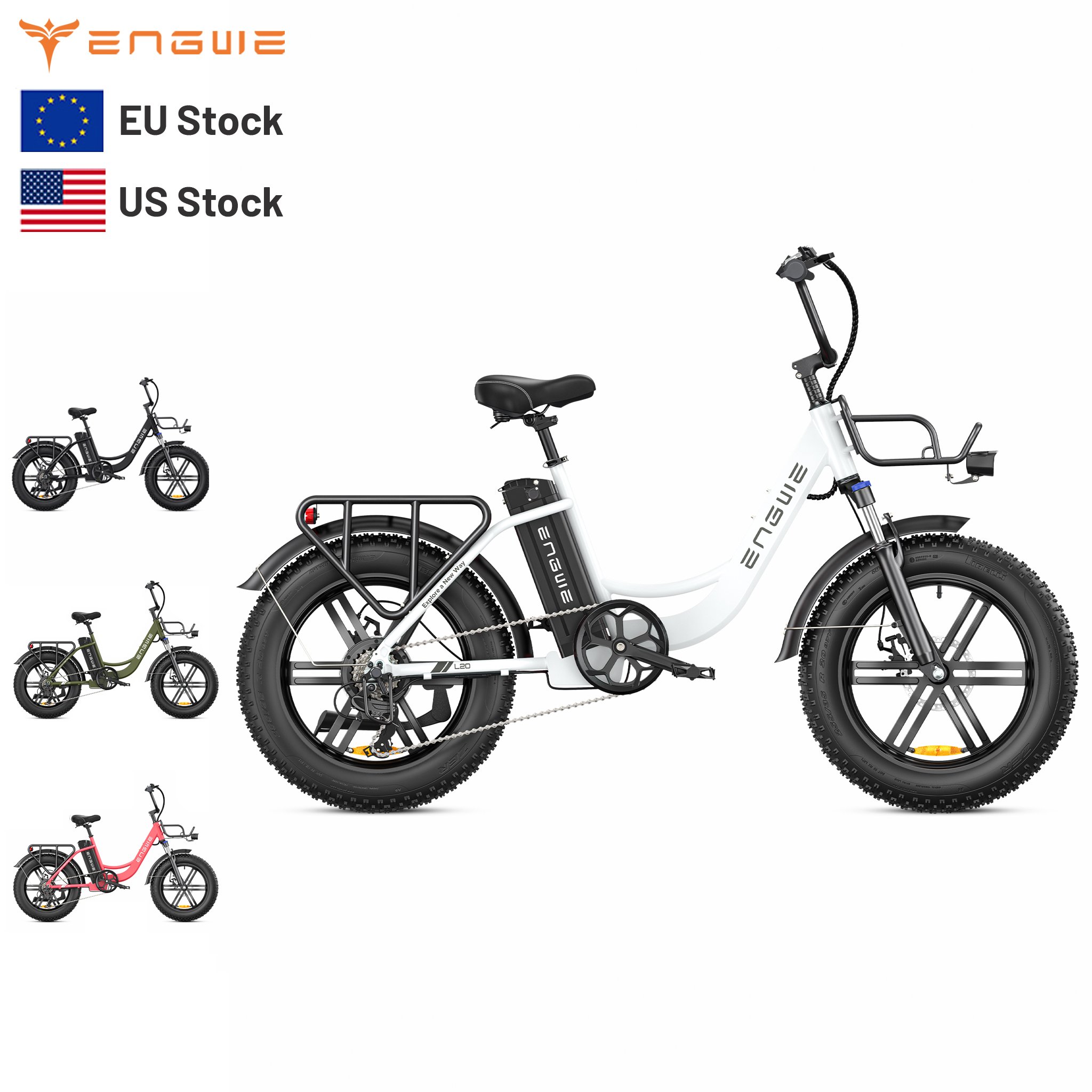 ENGWE L20 EU Stock 7 Speeds Electric Bike 250W Electric Hybrid Bike for Adult 48V Lithium Battery E-bike