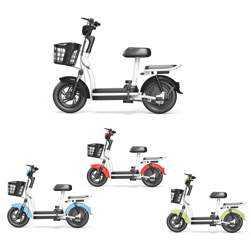 48V 350W step thru bicycle step through electric moped scooter adult electric city bike
