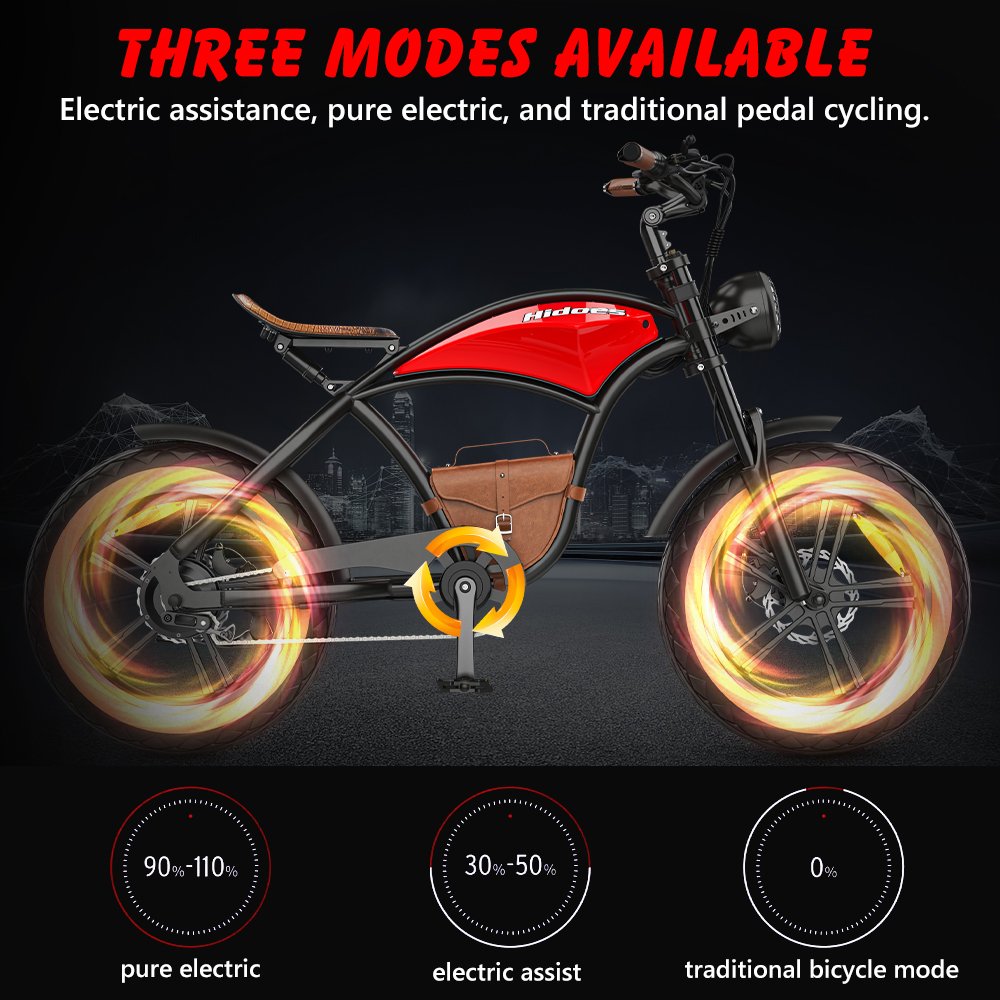 UK US EU Stock 48v Electric Hybrid Bike Hidoes B10 Beach Fat Tire E-bike Emtb Retro 13Ah 1000w Cheap Electric Bicycle