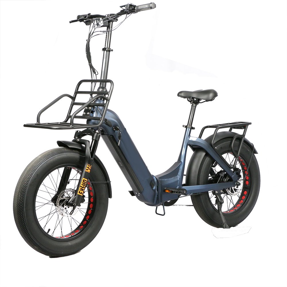 Folding Electric Bike 1000W 48V/25AH 20*4.0 Inch Fat Bike Full Suspension Aluminum Frame City Ebike Foldable
