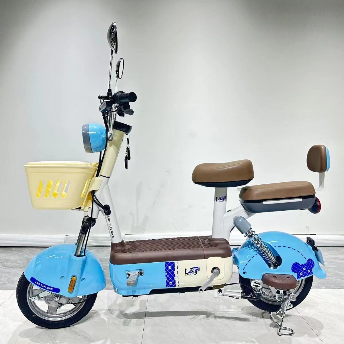 Two Wheels Bicycle 48v 350w E-bike Cheap Electric Motor Scooter Low Step Electric Bike For 2 Person 12 inch made in China