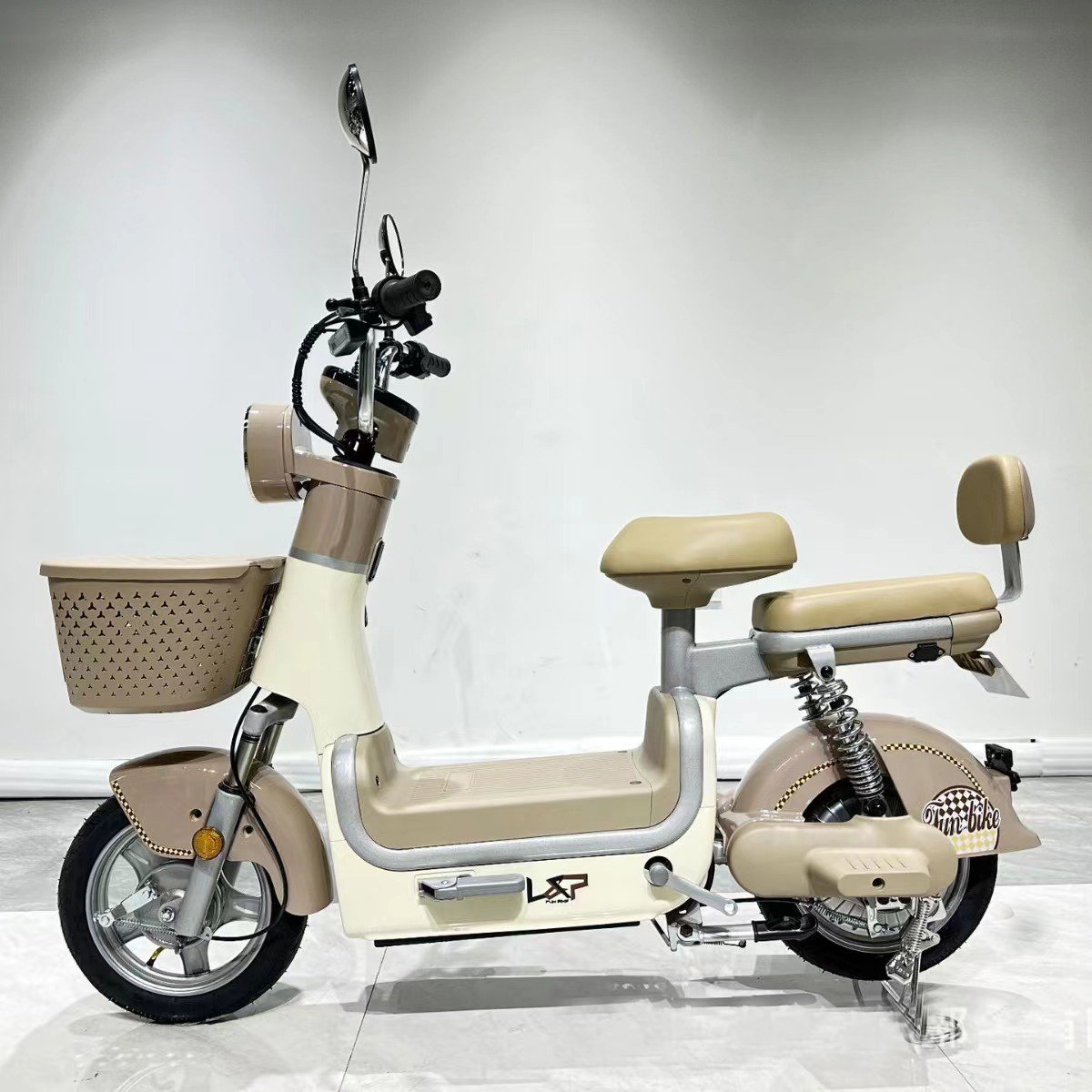 Two Wheels Bicycle 48v 350w E-bike Cheap Electric Motor Scooter Low Step Electric Bike For 2 Person 12 inch made in China