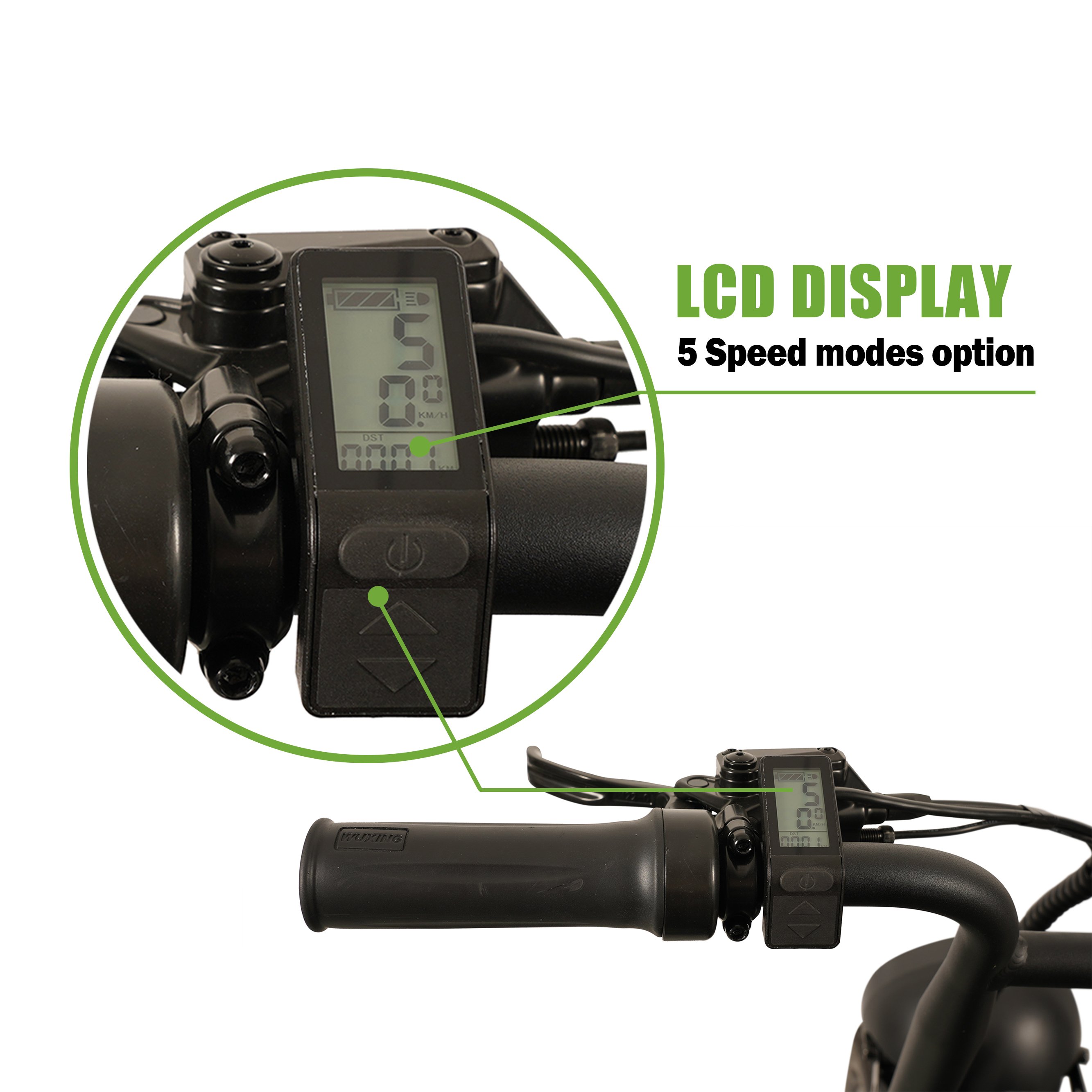 High Power 25km/h 16 Inch 48V Fatbike Multicolor Electric Mountain Bike Long Range For Adult