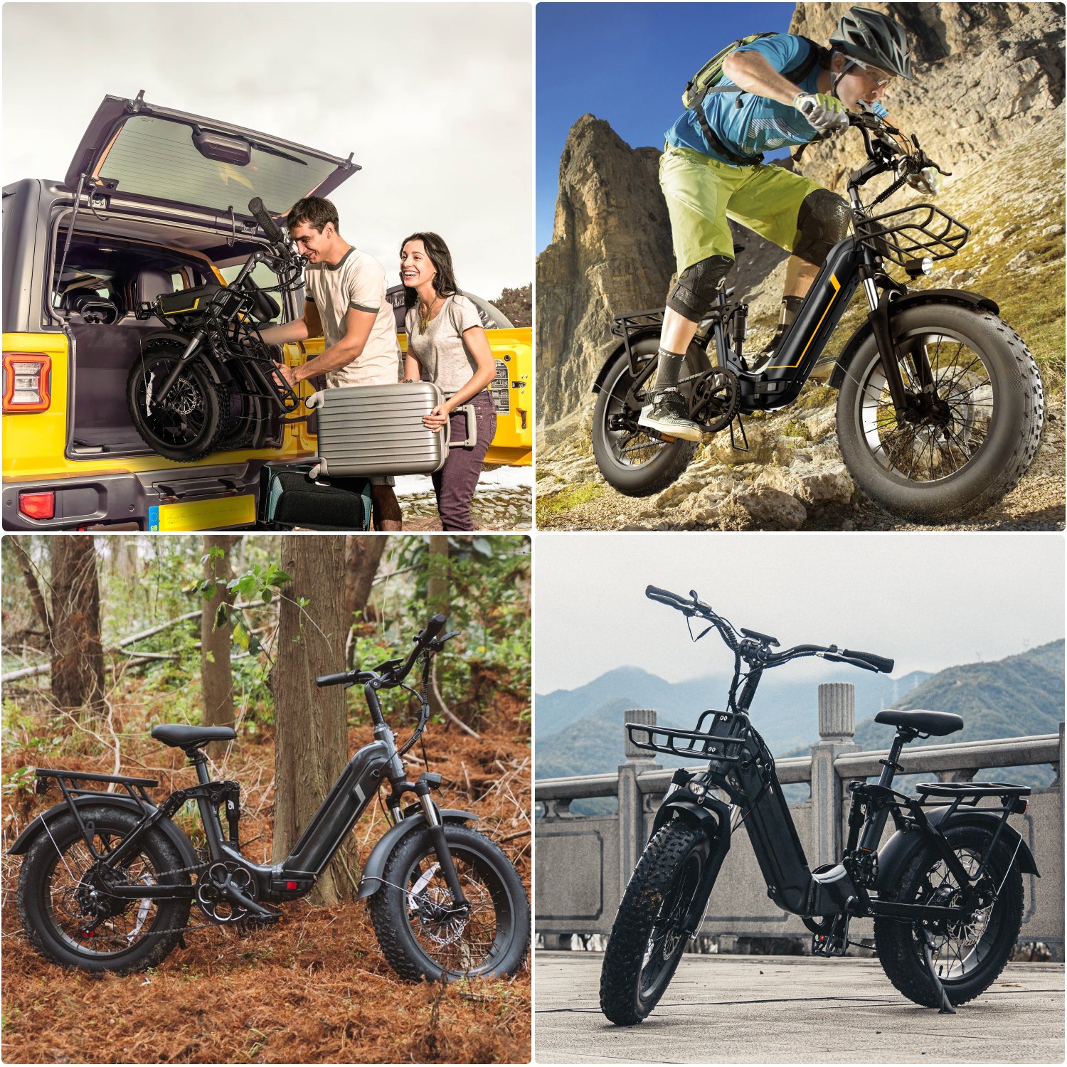 2024 best 20 inch folding 1000W 250W Electric Hybrid Bicycle Fat Tire electric city bike Mountain Adult Electric Dirt Bike