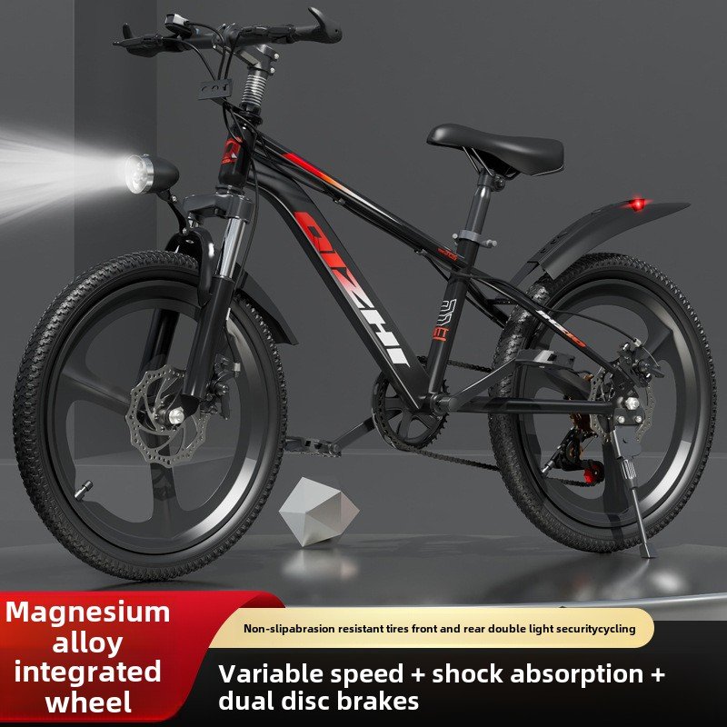 New Arrival Children's Mountain Bike 6-12 Years Old Primary Secondary Students Single Variable Speed Disc Brake 22.2 Inch Male