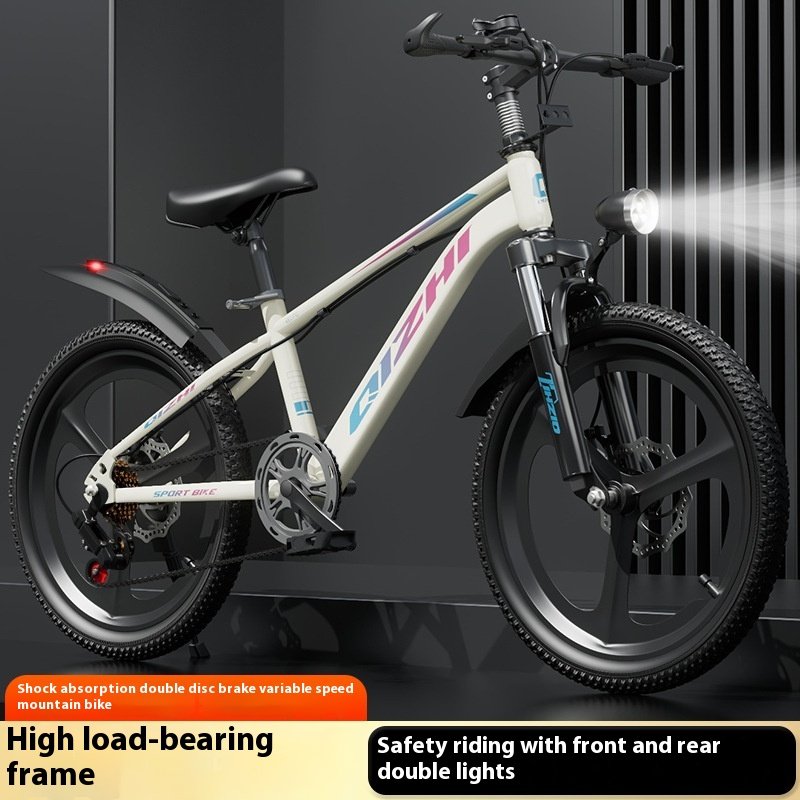 New Arrival Children's Mountain Bike 6-12 Years Old Primary Secondary Students Single Variable Speed Disc Brake 22.2 Inch Male