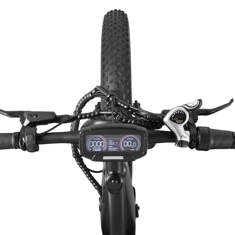 2024 new 26*4.0'' inch fat tire electric bicycle ebike fat bike full suspension fork enduro electric mountain bike pedals