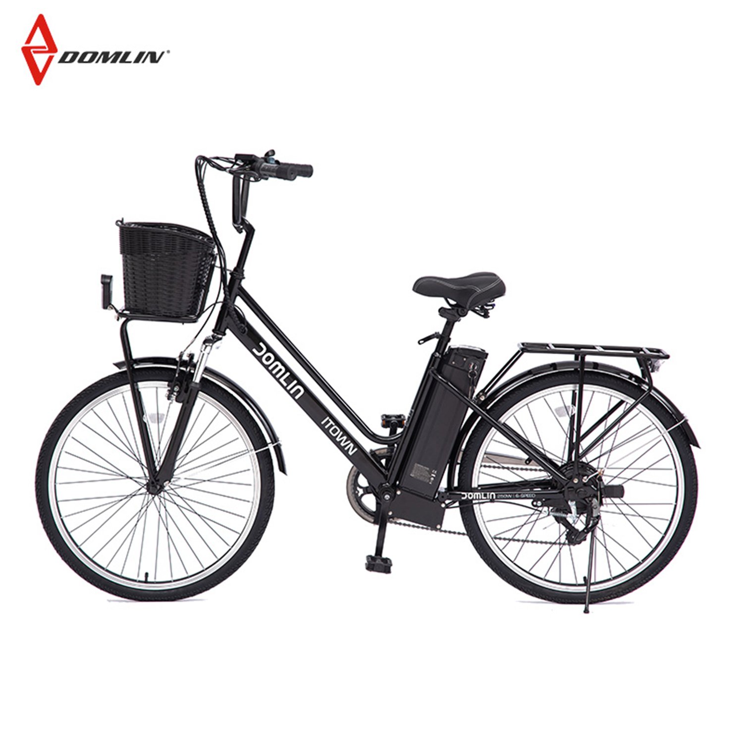 DOMLIN Lithium Battery Rear Hub Motor Powerful Electric City Bike Commute Electric Bicycle City Ebike