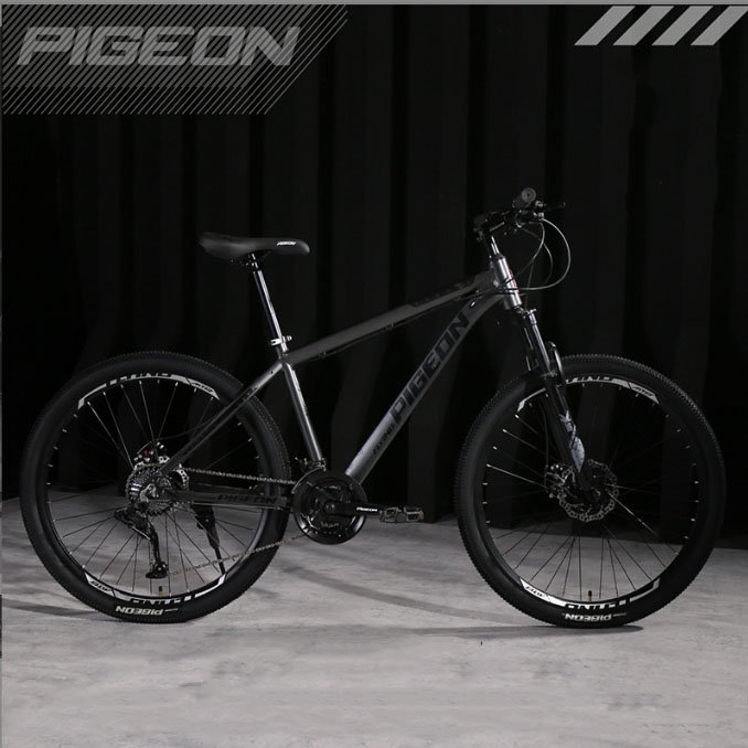 Mountain Hardtail Mountain Bike, 24 Inch, 21-Speed, Lightweight, Black