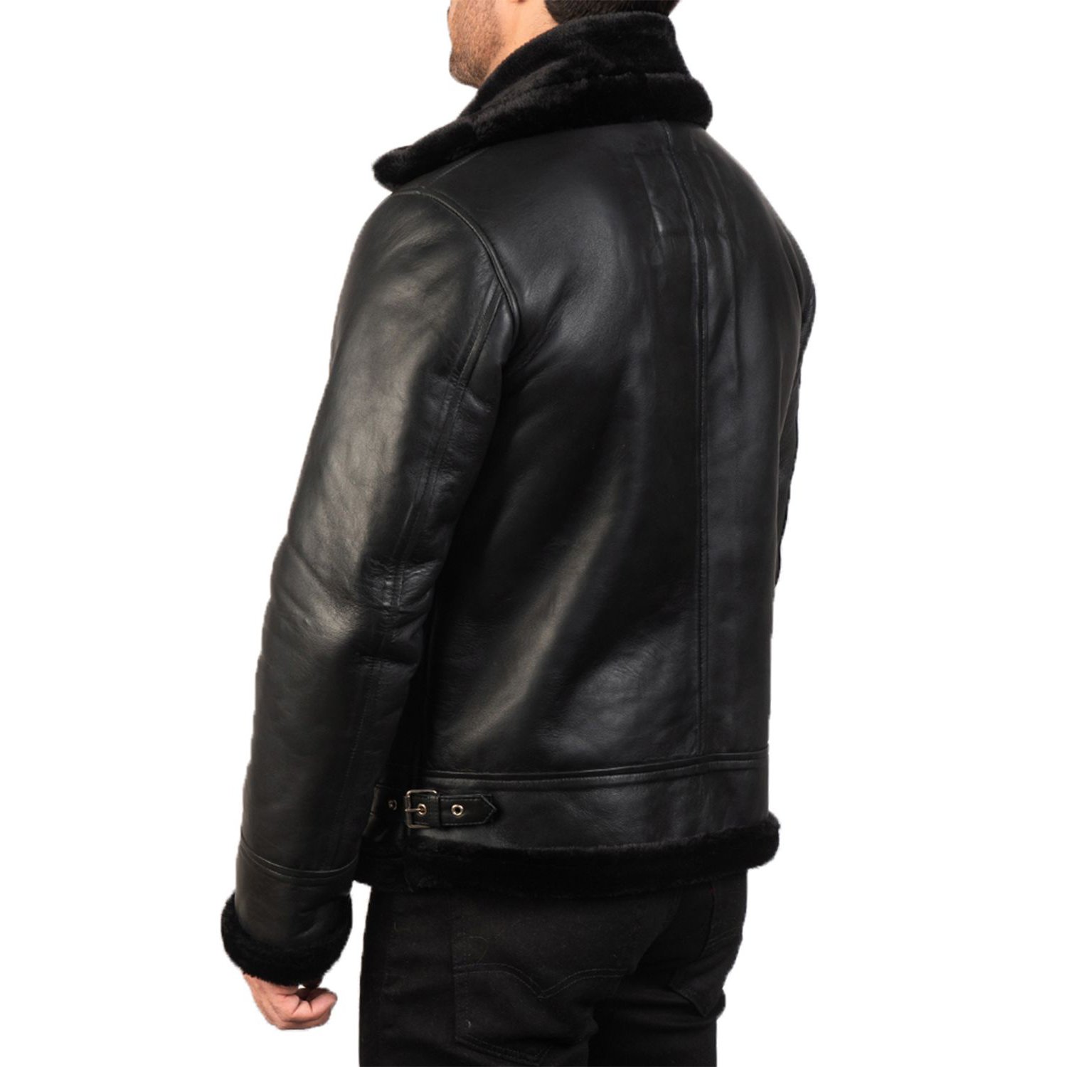 Custom Cheap Force Flying Tigers Fur Jacket Motorcycle Bomber Genuine Brown Leather Jacket Men Fur