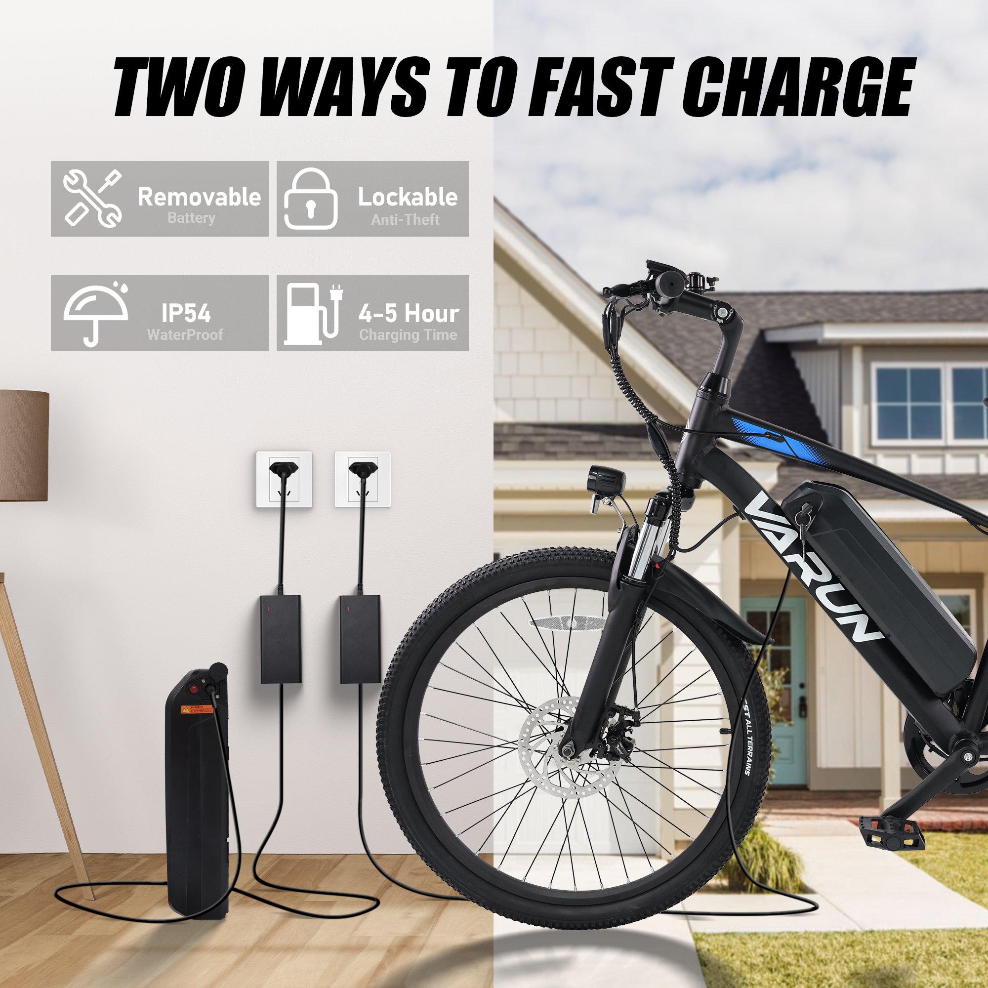 Wholesale UK EU USA And Canada Stock Drop Shipping MTB 24 Inch Ebike Downhill Electric Mountain Bicycles Battery Bike