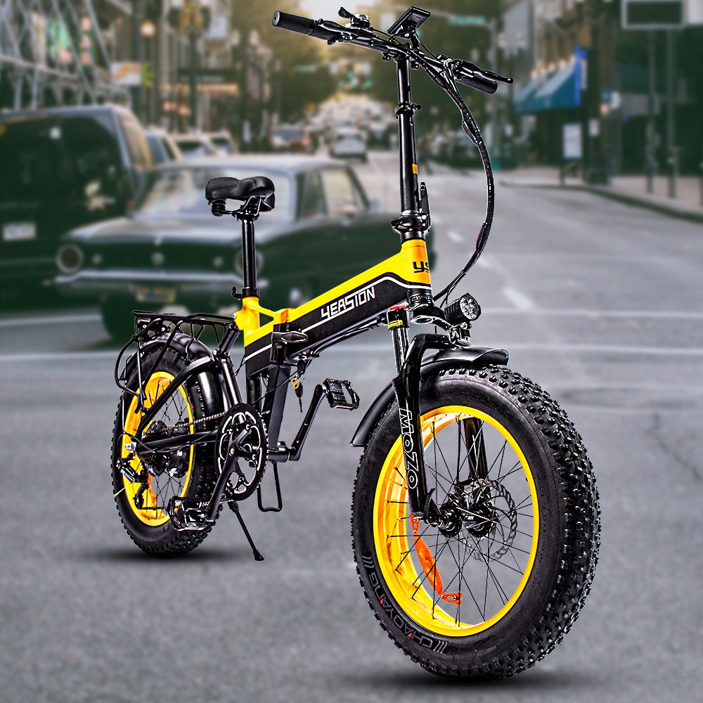 20 Wheel Size Electric Road Bike 48V 1000W Brushless Motor Fat Tire Electric Bike 7 Speed Electric City Bike Folding E-Bike