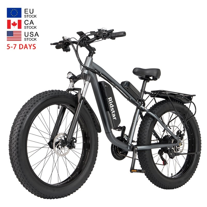 1000W Factory Customized Electric Mountain Bikes H26 48V 15AH 26 Inch Fat Tire Electric Bikes Off Road Electric Bike For Adult