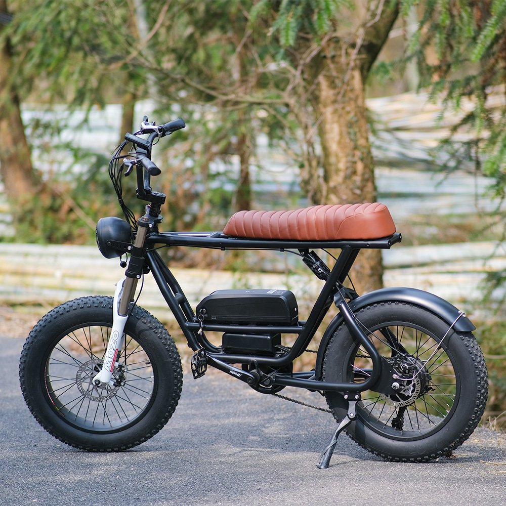 Aimos Retro Dual batteries Electric Bicycle 500W/1000W 20*4.0 fat tire Motorcycle Electric Mountain Bike with disc brake