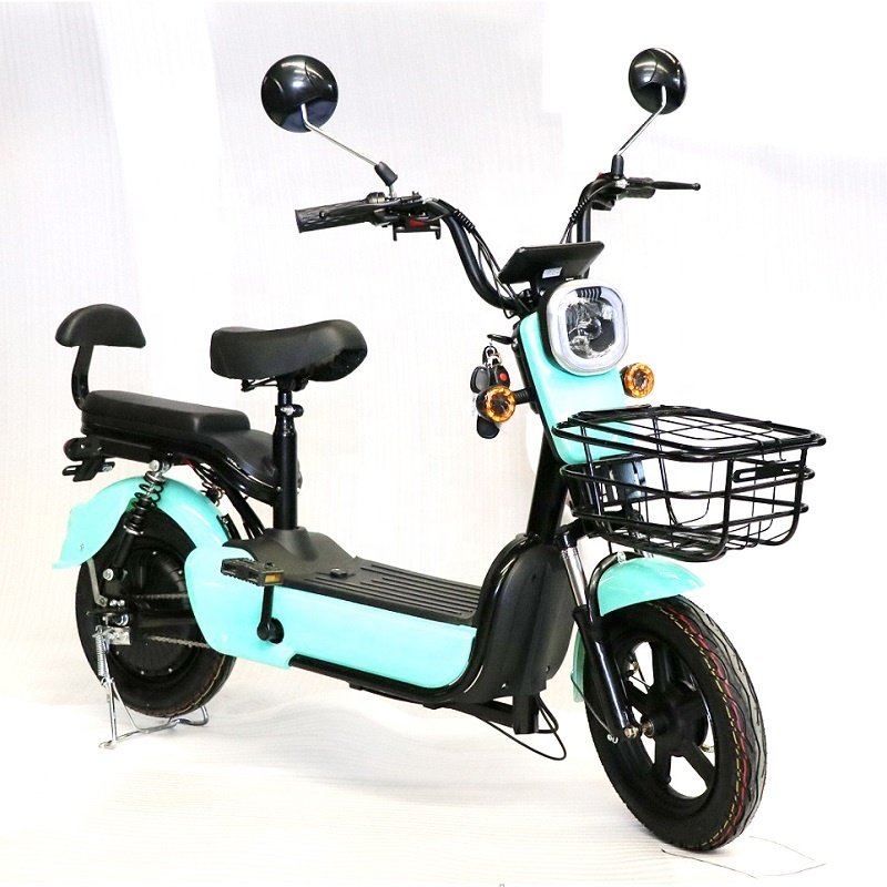 Full Suspension High-Speed Electric Scooter 350w 2 Wheel Ebike Electric Moped Bike With Pedals Electric City Bike