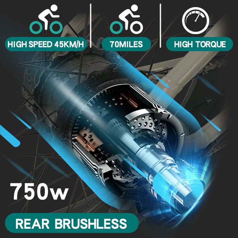 USA Warehouse Stock 250W 750w 36V 48v Battery Fat Tire Hub Motor Electric Mountain Hybrid Bike City Bicycle