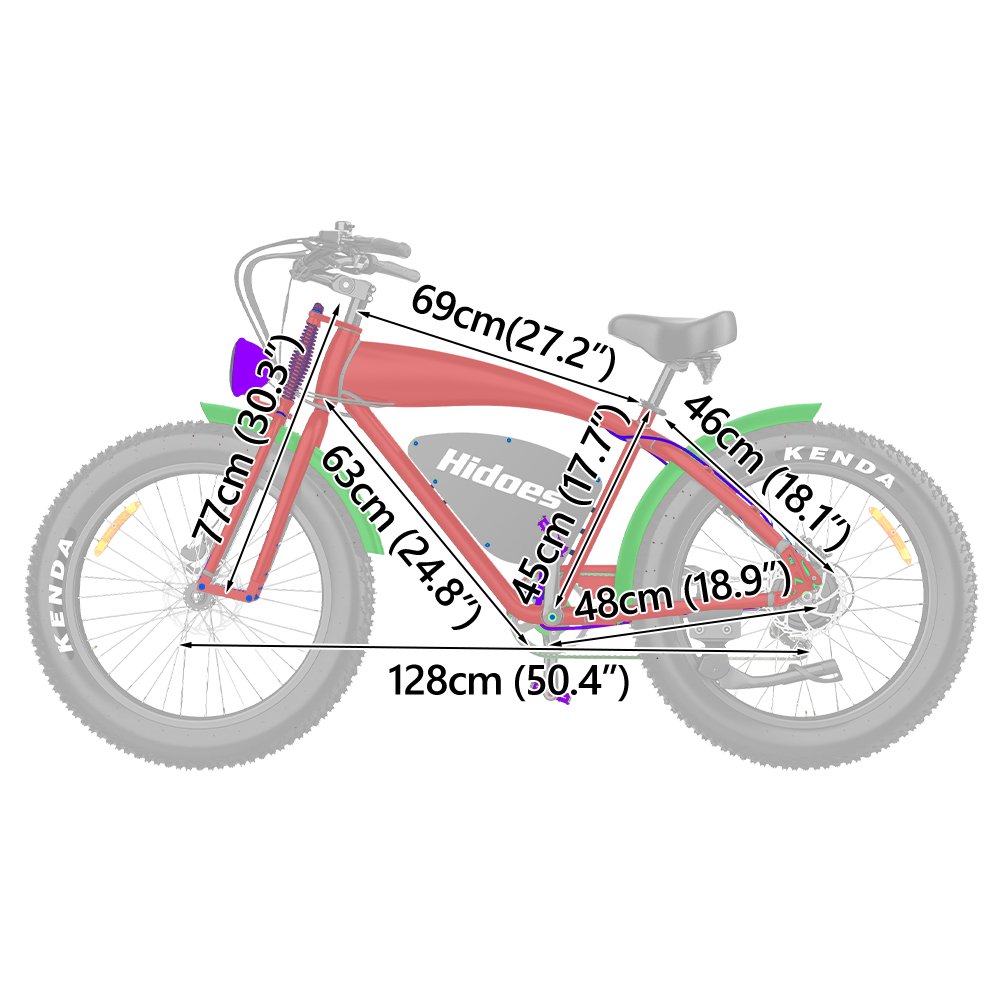 Ready Stock Hideoes B3 26inch Electric Bike Mountain Fatbike with 48V and Lithium Battery Power Supply