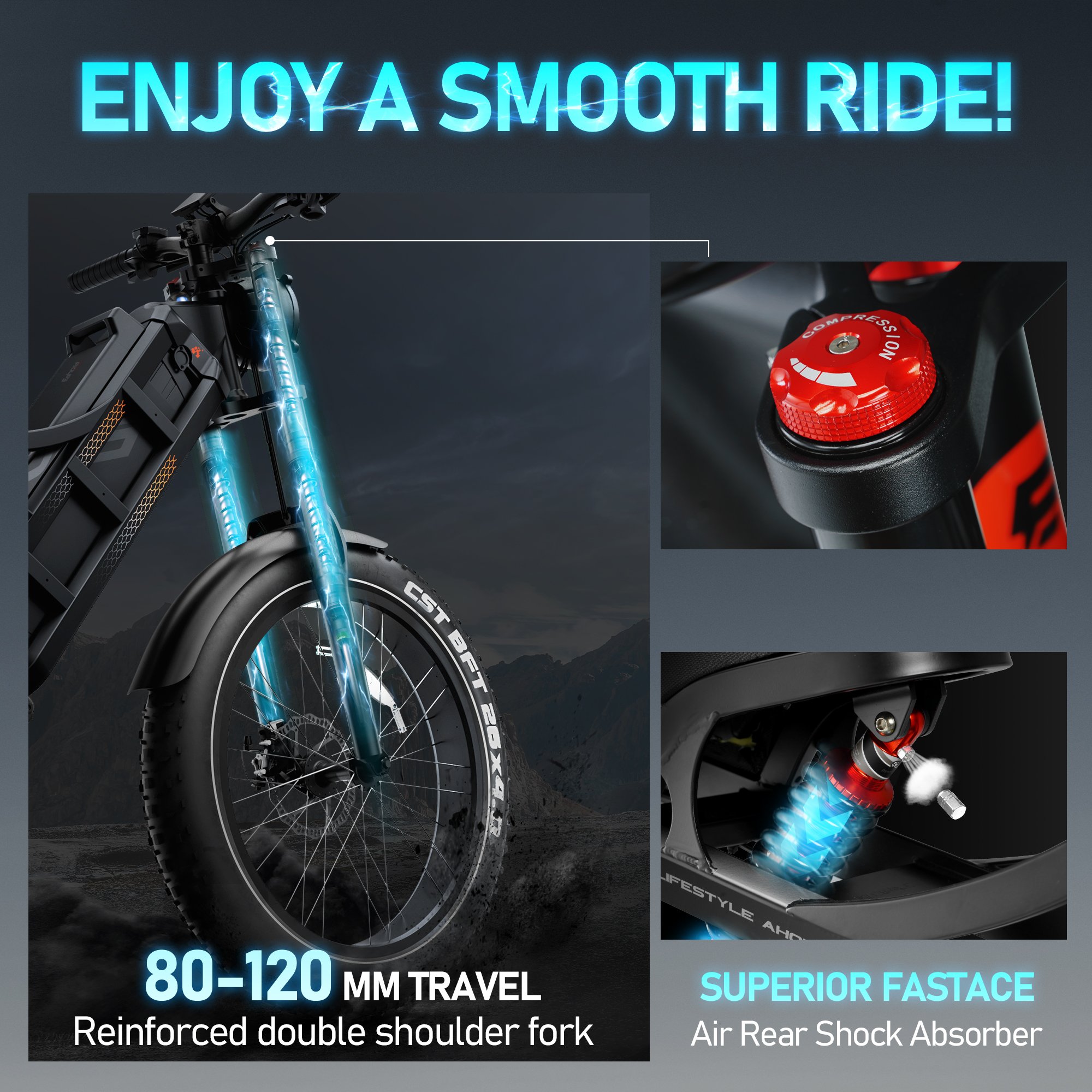 Eahora Romeo Pro 1600W Electric City Bike 26 inch retro e-mtb cycle high lithium e-bikes electrique elektryczne dirt bike mtb