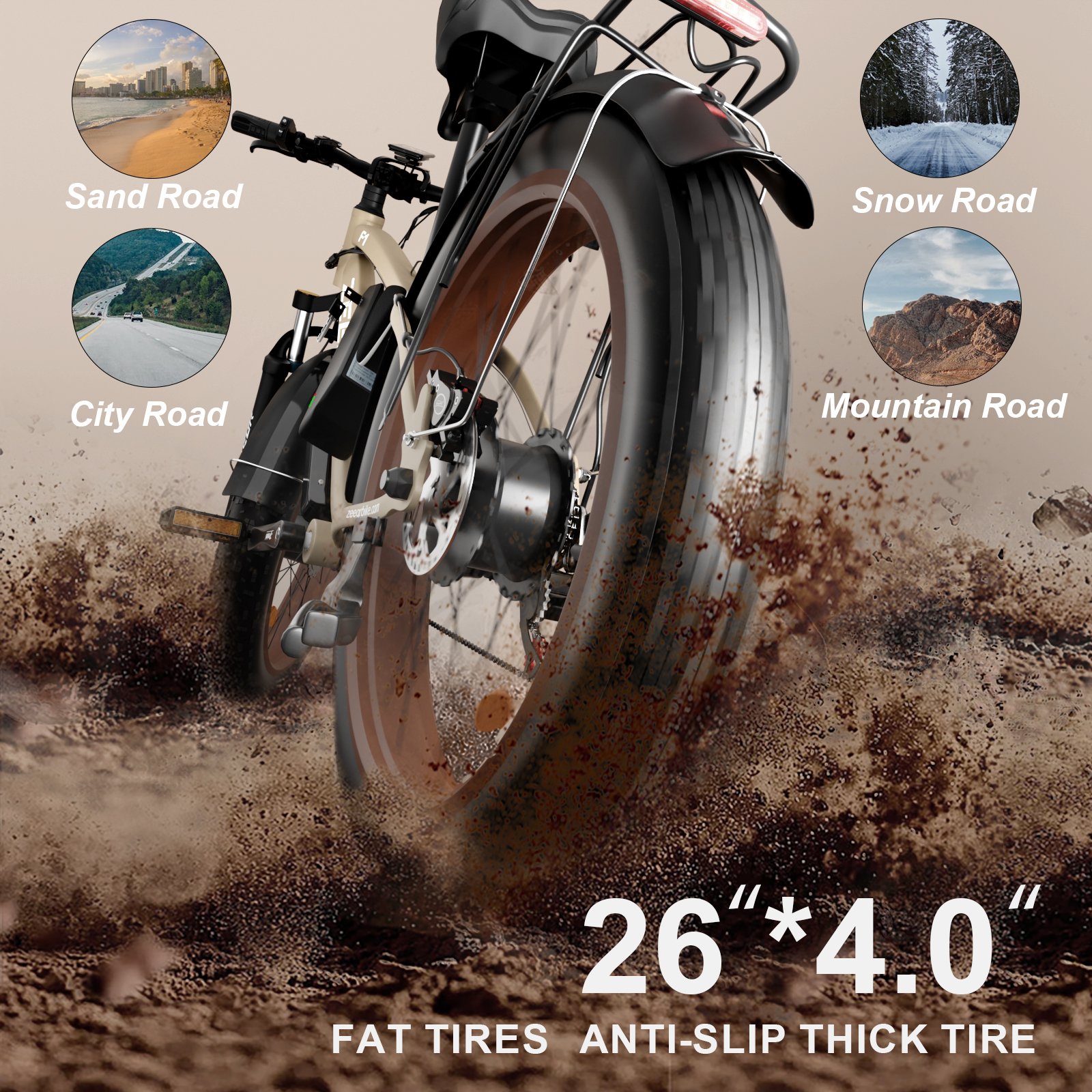 US Warehouse Max Speed 47km/h 26 Inch Electric Fat Tire Bike 48v 22.4ah Lithium Battery 2000w Dual Motor mountain bike