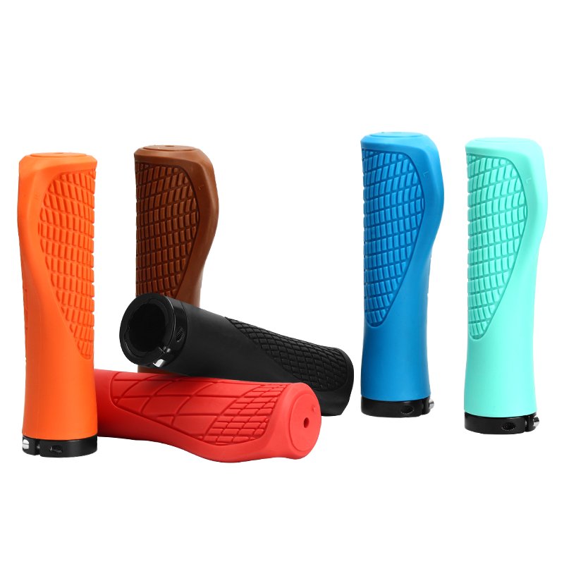RIDERACE Grips Soft Rubber For MTB Mountain Bike Shockproof Anti-Slip Handlebar Cover Lock On Ergonomic Cycling Handle Bar Parts