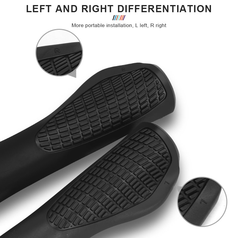 RIDERACE Grips Soft Rubber For MTB Mountain Bike Shockproof Anti-Slip Handlebar Cover Lock On Ergonomic Cycling Handle Bar Parts