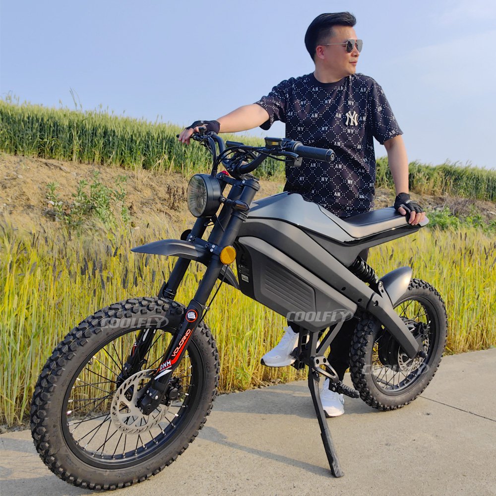 COOLFLY hybrid racing full suspension 3000w 48v electric mountain bike