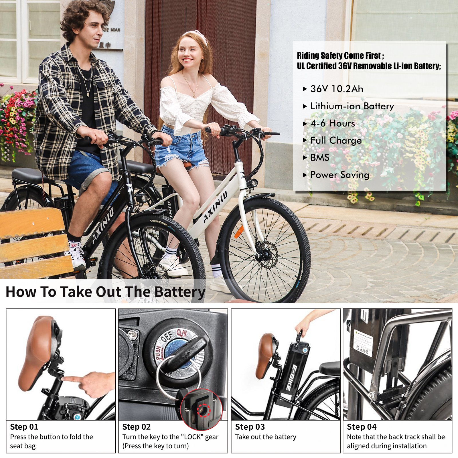 2024 New Cheap 26inch 250w ebike with Rear brushless motor 2 Sets 36v 10AH Electric City Bike 26inch Ebike