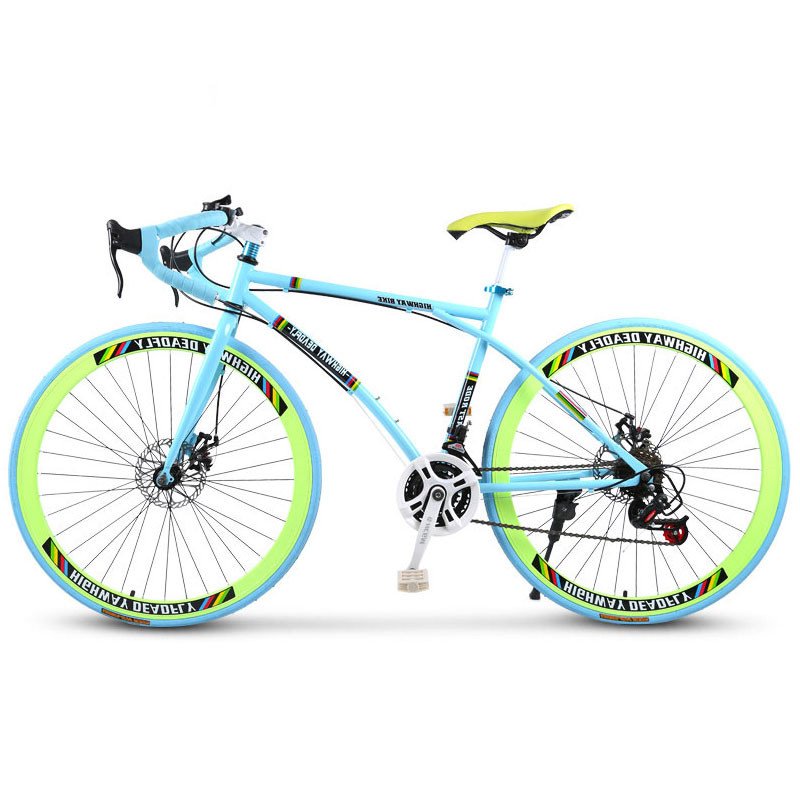 Roadbike 21 Speed Full Carbon Bike 700c Road Bike Mtb Bike Mountainbike Double Disc Brake Road Bicycle Bicicleta Color Tire