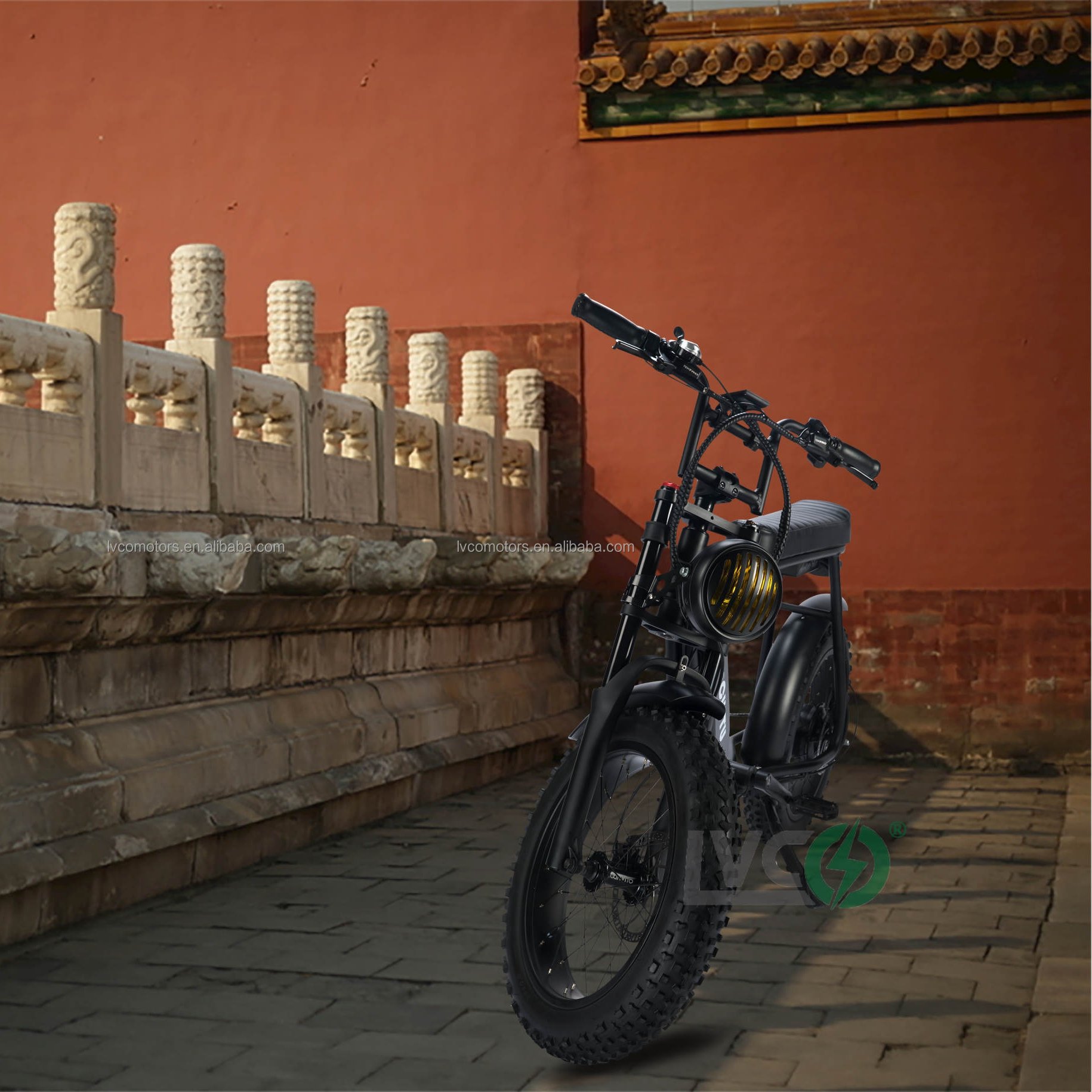 LVCO retro ebike city fat tire full suspension fork 1000w 500w lithium battery electrical mountain bike electric bicycle