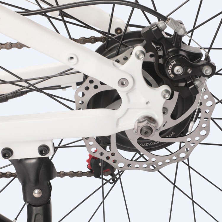 26'' Fat Tire 48V Lithium Battery Mountain Shock Absorber Electric Bike Adult Folding Bike Thick Tire Step Snow Mountain Bike