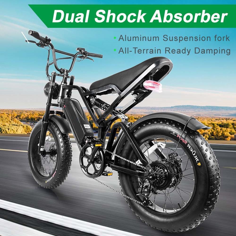 EU Mountain Bike Fat Tire Electric Bike 48V 250W Motor 15AH Battery E Bikes 25KM/H With Controller