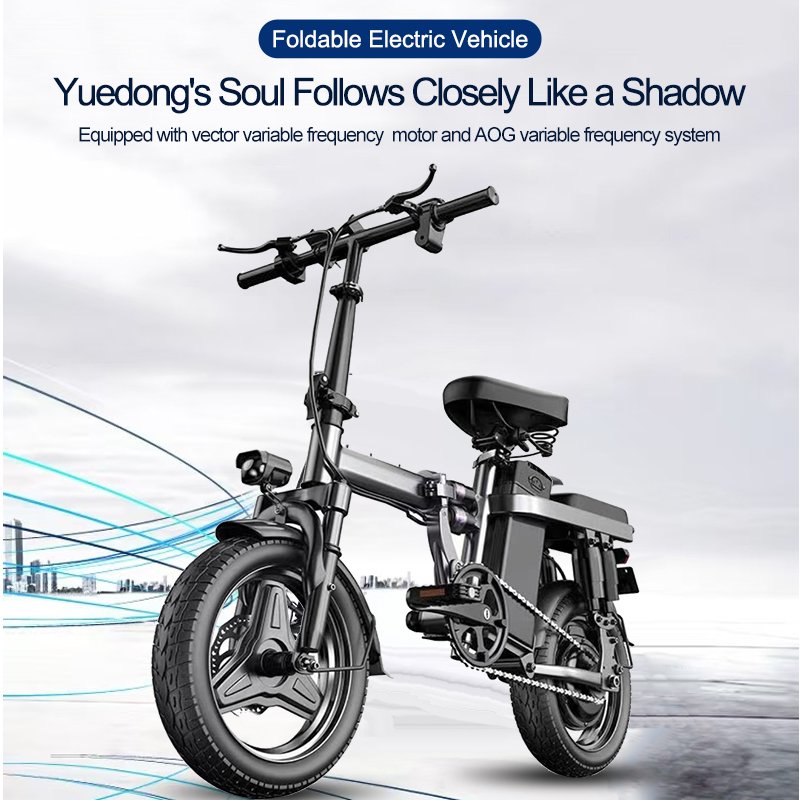 Factory 400W High Speed Motor Electric Sports City Bike 48v Folding Electric Bicycle Scooters 14 Inch Cheap Mini ebike