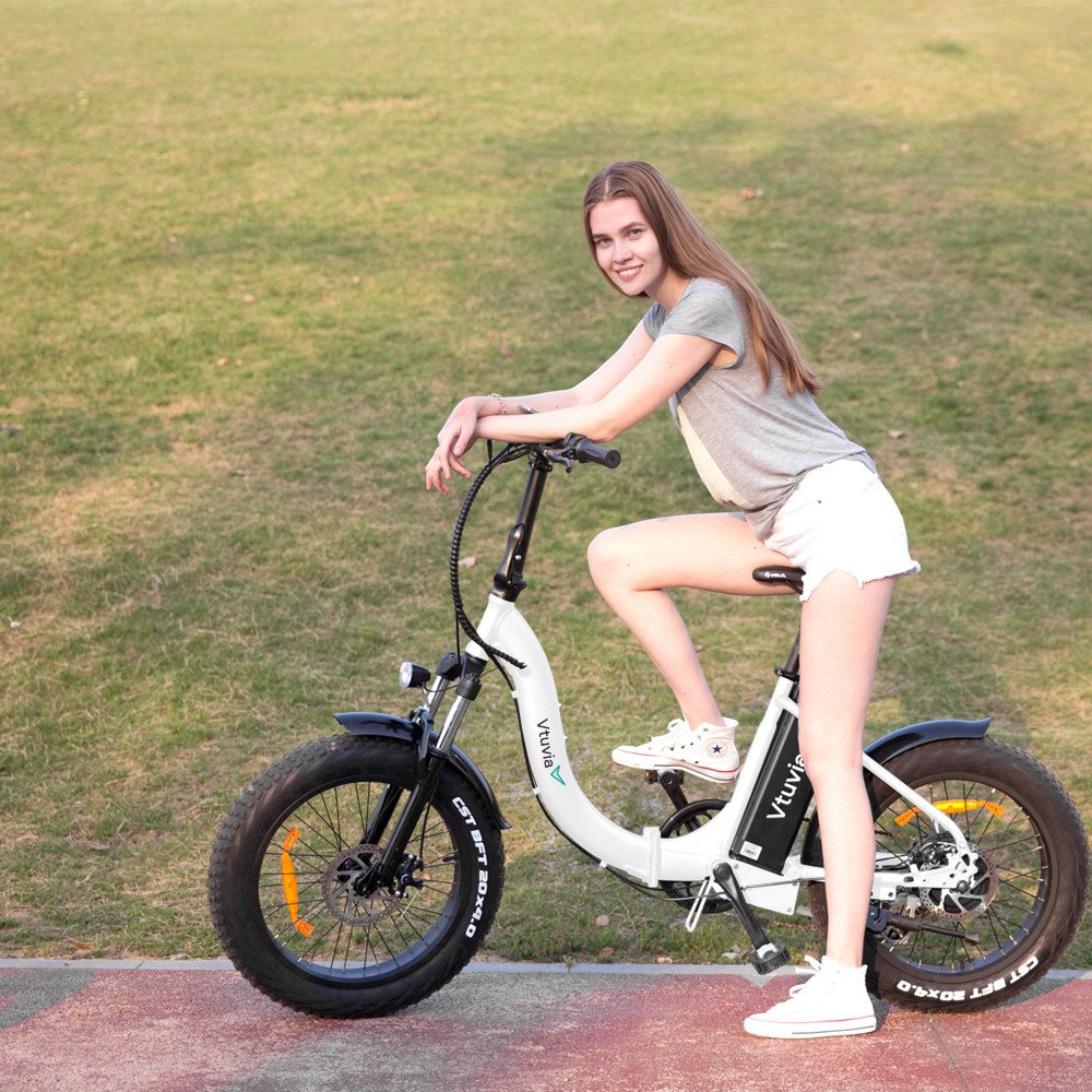 VTUVIA E bike 250W 750W Motor 48V 13Ah Lithium battery Electric bicycle Top Speed 20inch step through Fat Electric bike