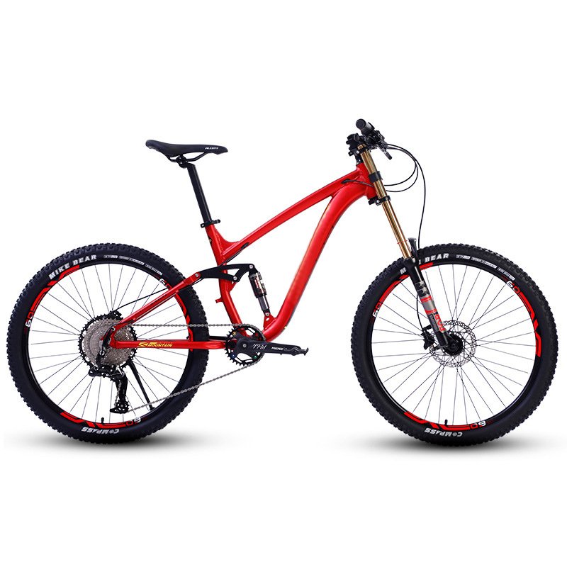 Hot sale 26 27.5 inch aluminum alloy frame soft tail oil brake full dual suspension mtb bicycle downhill mountain bike