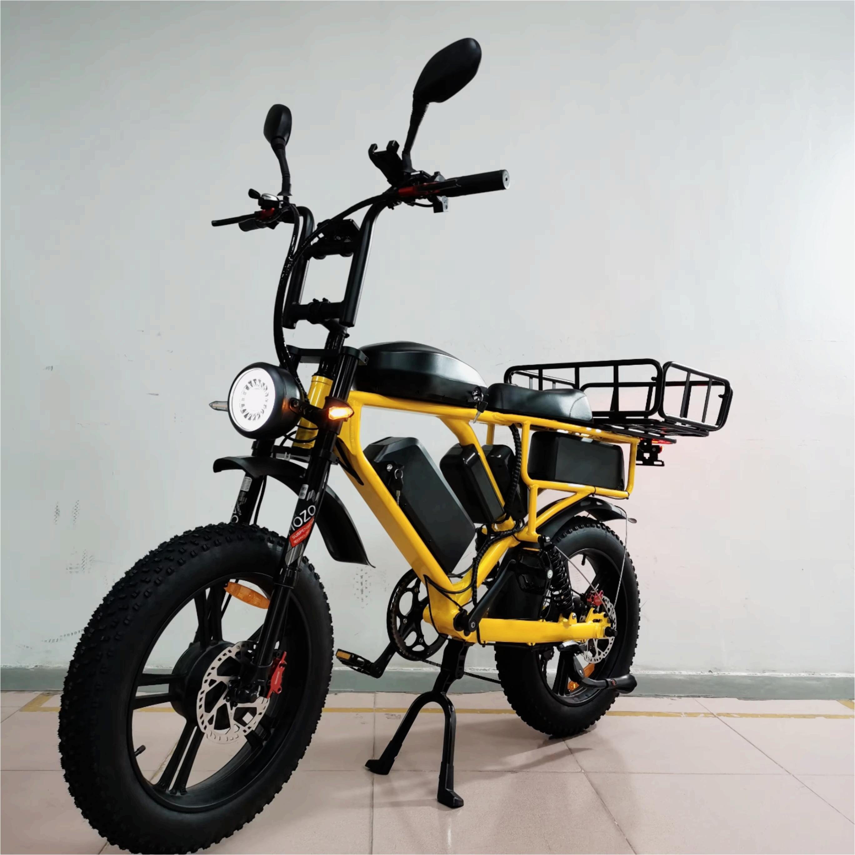 Hot Sell 20 Inch Dual Motor 2000W 52V 66AH electric cargo bike Mountain Ebike Full suspension Fat Tire Electric Bike