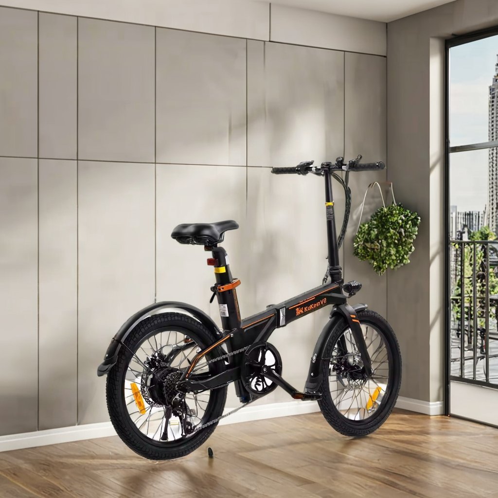 Nice Quality kukirin V2 Electric City Bike Foldable 20Inch 250W Electric Bicycle 25km/h Removable Battery Mountain Bike