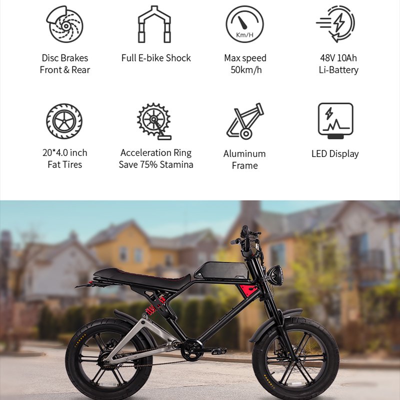 2024 Most Powerful 72V 20 inch 5000w electric fat tire mountain bike