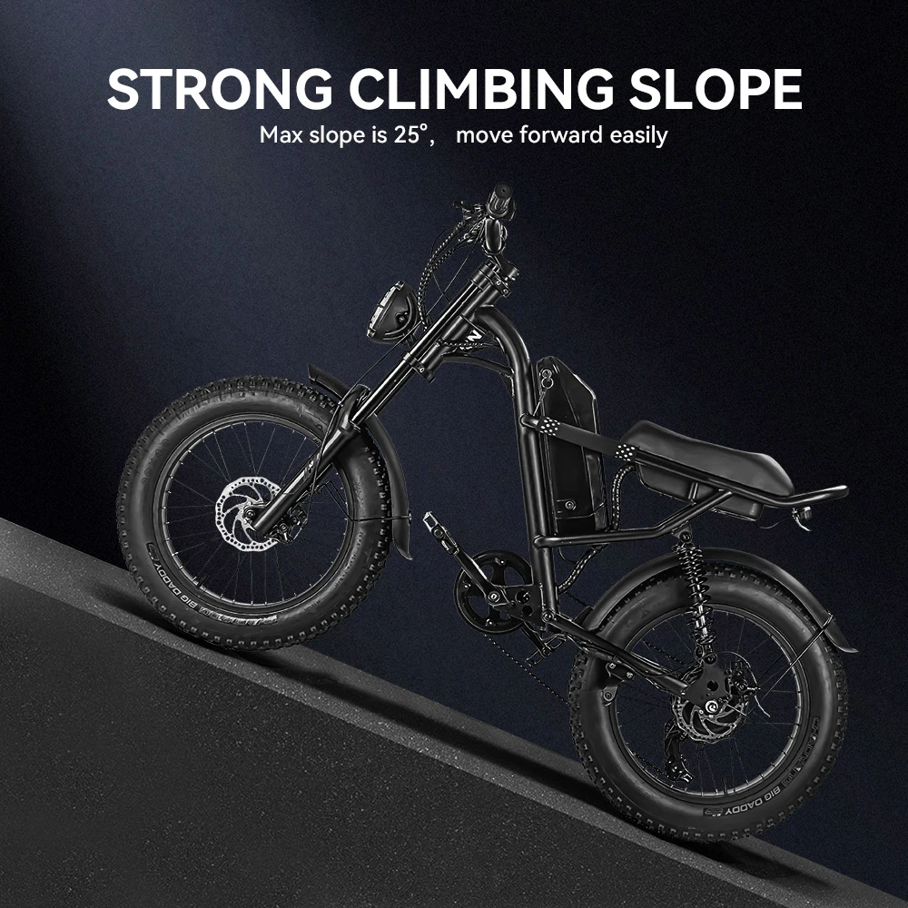 EU In Stock 20inch 7 Speed Fat Tire Mountain Electric Bike V8 1000w 750w Motor Electric Bicycle City All Terrain E-Bike
