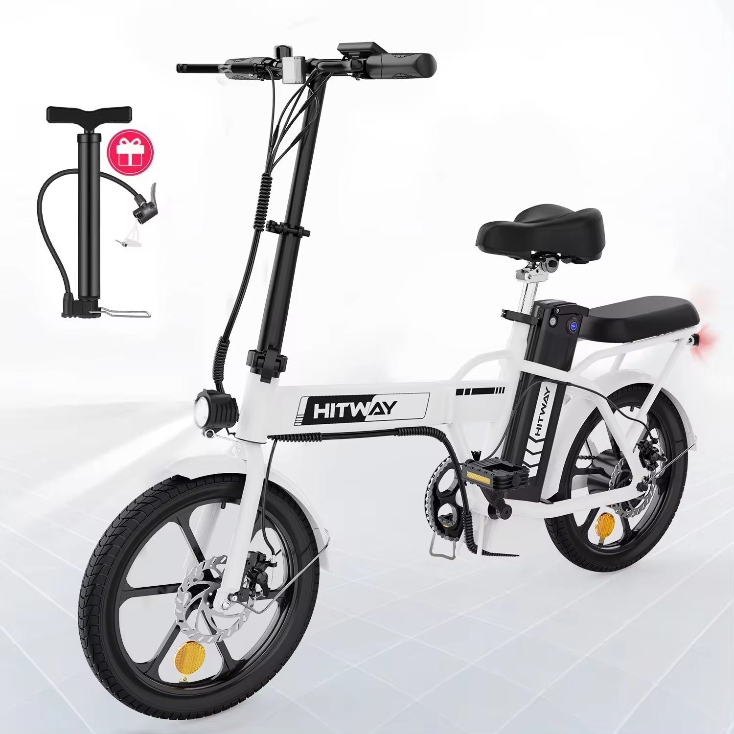7 Speed 16inch Tire 25km/h 36V/8.4AH Portable Lithium Battery Road City E-bike Electric Folding Bike