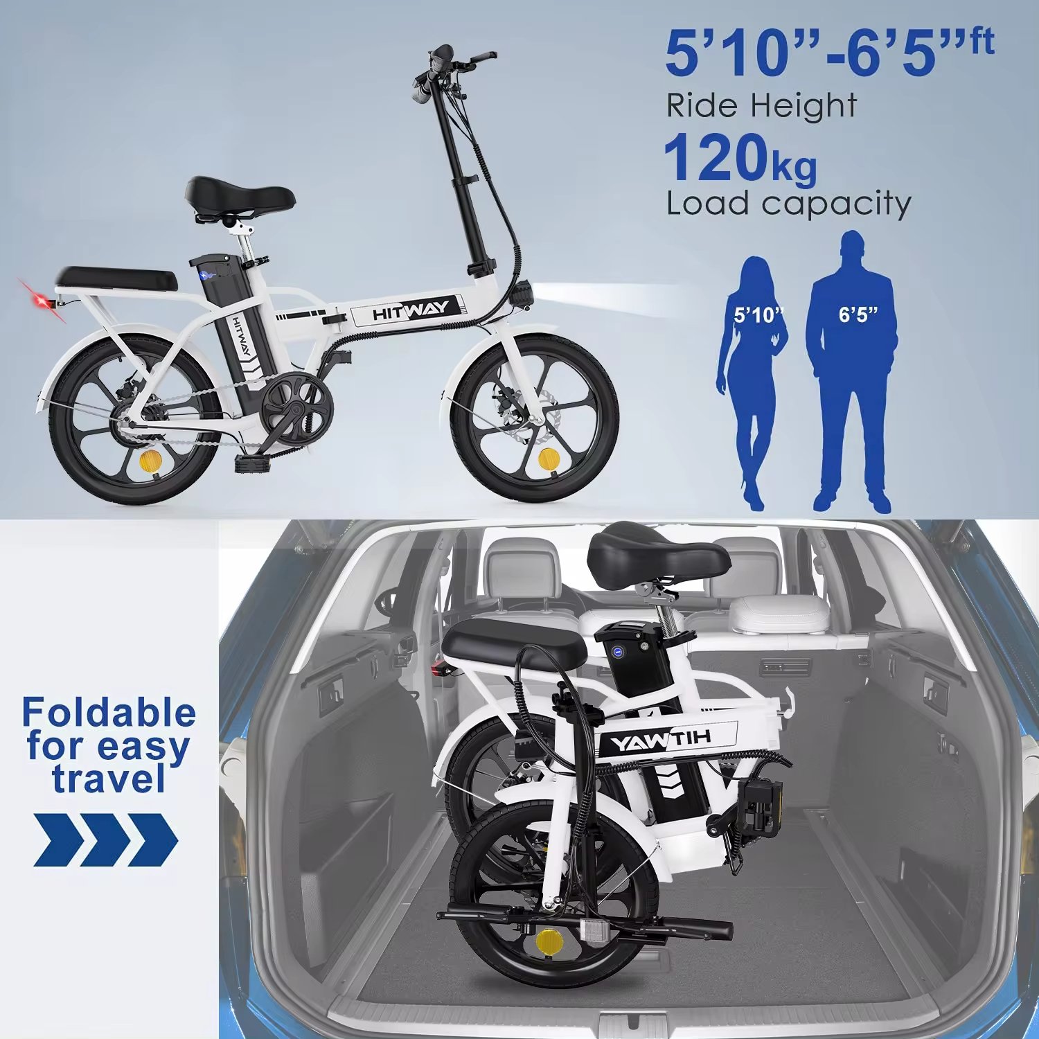 7 Speed 16inch Tire 25km/h 36V/8.4AH Portable Lithium Battery Road City E-bike Electric Folding Bike