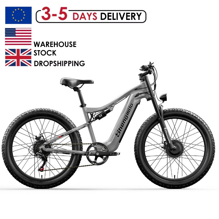 EU Warehouse 1000W 2000W 18AH 25AH 30AH 26 Inch Fat Tire Dual Motor Electric Bike Adult Electric Mountain Bike E Bike