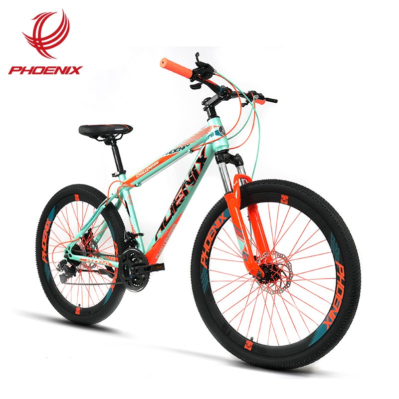 Phoenix MTB Bicycle steel frame 24 speed Disc Brake Suspension Fork With Lock Aluminum Alloy Rim MTB Bicycle Adult Mountain Bike