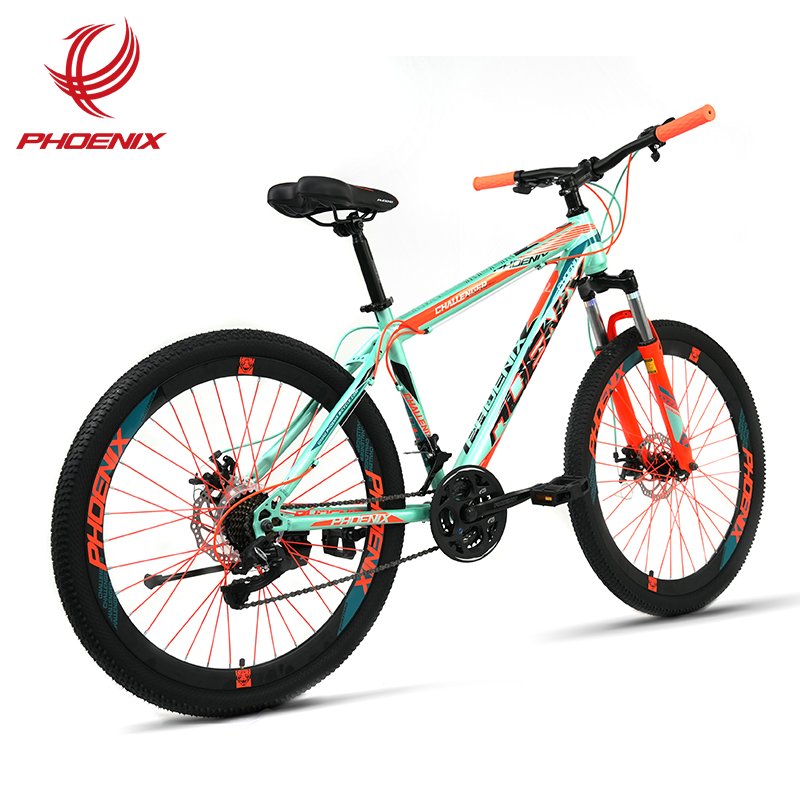Phoenix MTB Bicycle steel frame 24 speed Disc Brake Suspension Fork With Lock Aluminum Alloy Rim MTB Bicycle Adult Mountain Bike