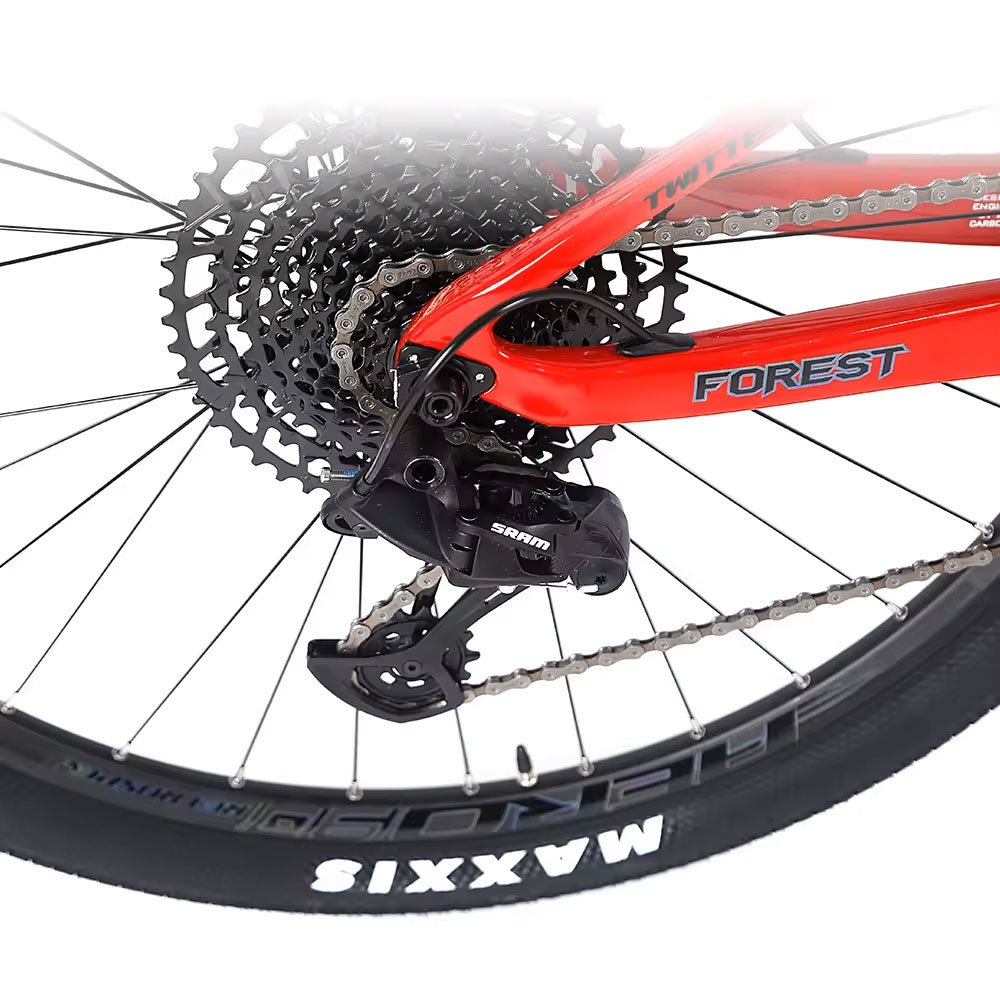Dual Carbon full Suspension Mountain Bike SHIMANO DEORE 12 Speed MTB Bikes with DNM Air shock Absorders For men