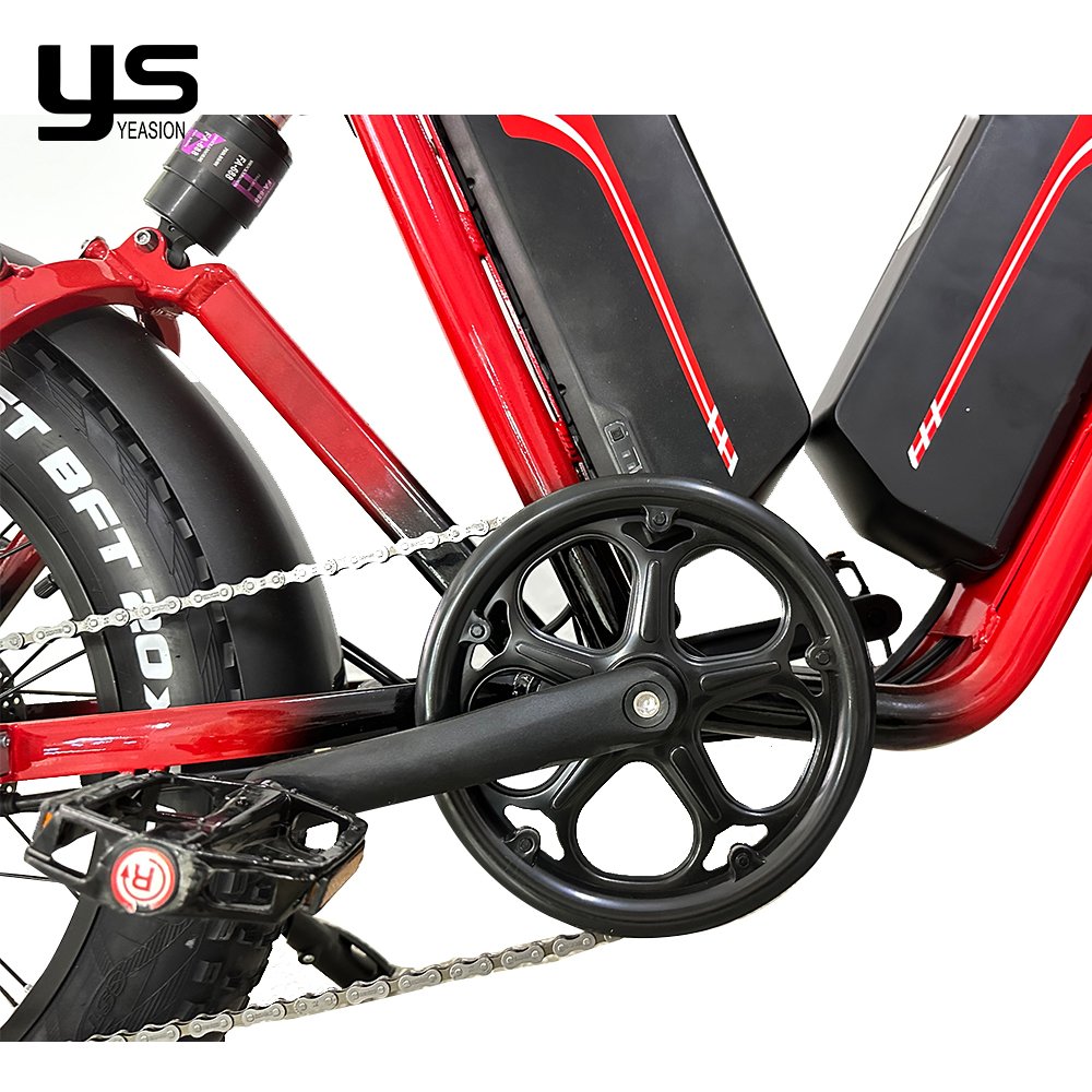 Fast Ebike1000w 2000w Long Seat 22ah48v*2 Dual Batteries S-amsung Full Suspension Oil Brake 55kmh Electric Fat Tire Bicycle 48V